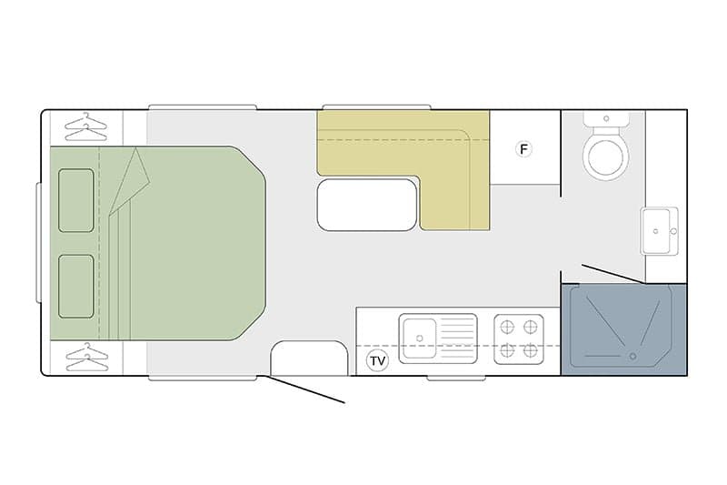 Single Axle Caravan Series floorplan