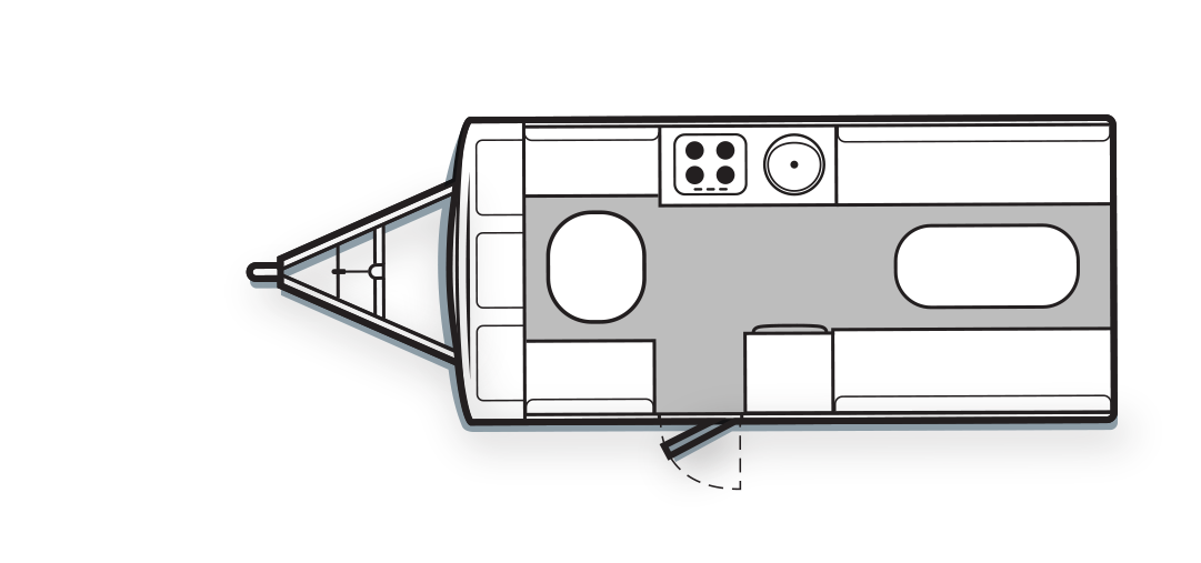 Avan Campers Caravans & Motorhomes Aliner floorplan 1 of 6