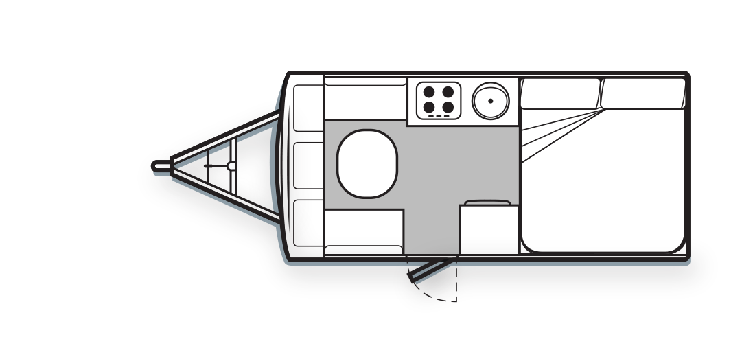 Avan Campers Caravans & Motorhomes Aliner floorplan 2 of 6