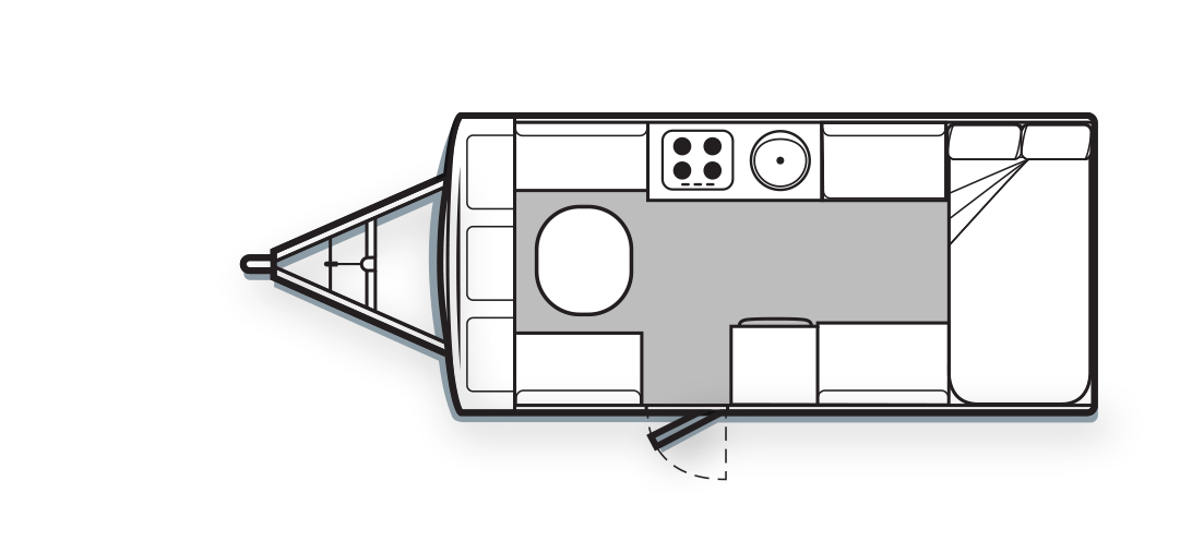 Avan Campers Caravans & Motorhomes Aliner floorplan 3 of 6