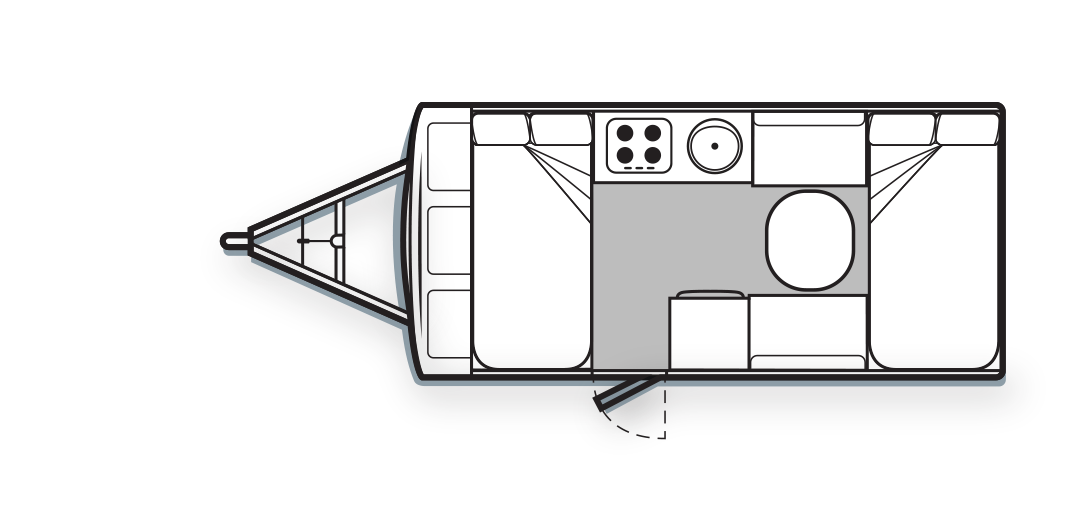 Avan Campers Caravans & Motorhomes Aliner floorplan 4 of 6