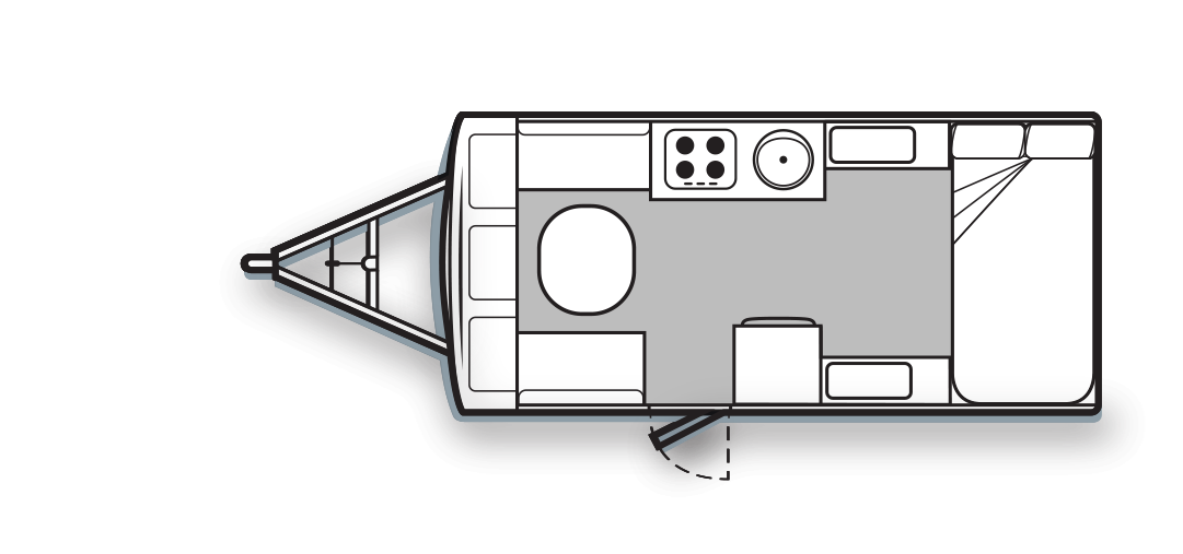 Avan Campers Caravans & Motorhomes Aliner floorplan 5 of 6