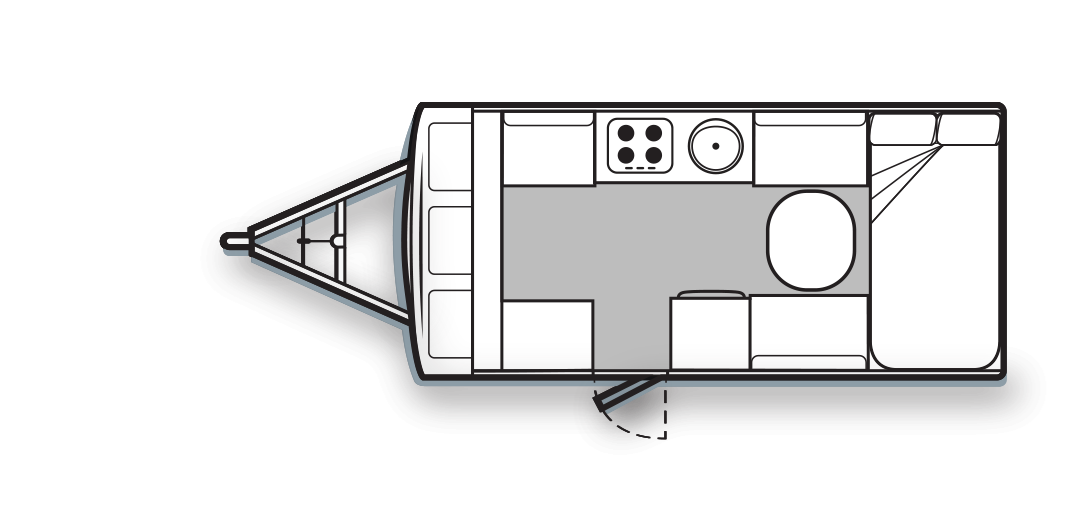 Avan Campers Caravans & Motorhomes Aliner floorplan 6 of 6