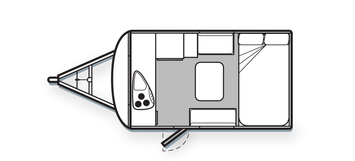 Avan Campers Caravans & Motorhomes Aspire 400 Series Hardtop floorplan 1 of 7