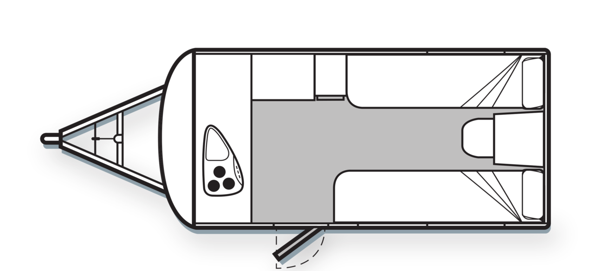 Avan Campers Caravans & Motorhomes Aspire 400 Series Hardtop floorplan 2 of 7