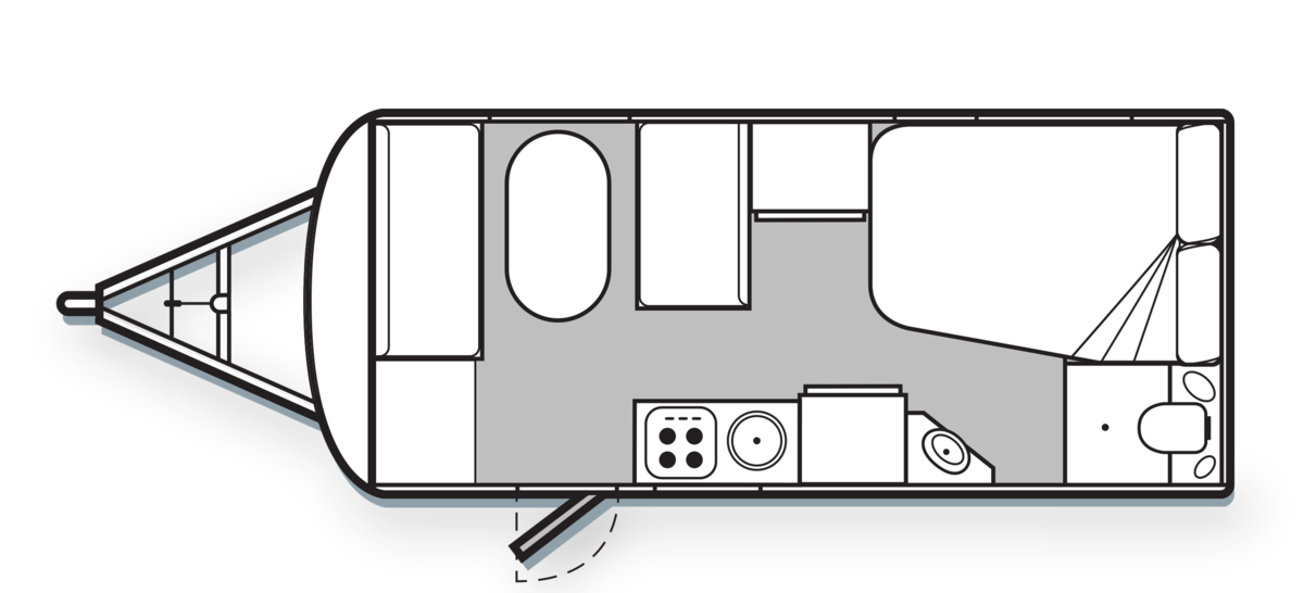 Avan Campers Caravans & Motorhomes Aspire 400 Series Pop Top floorplan 6 of 8