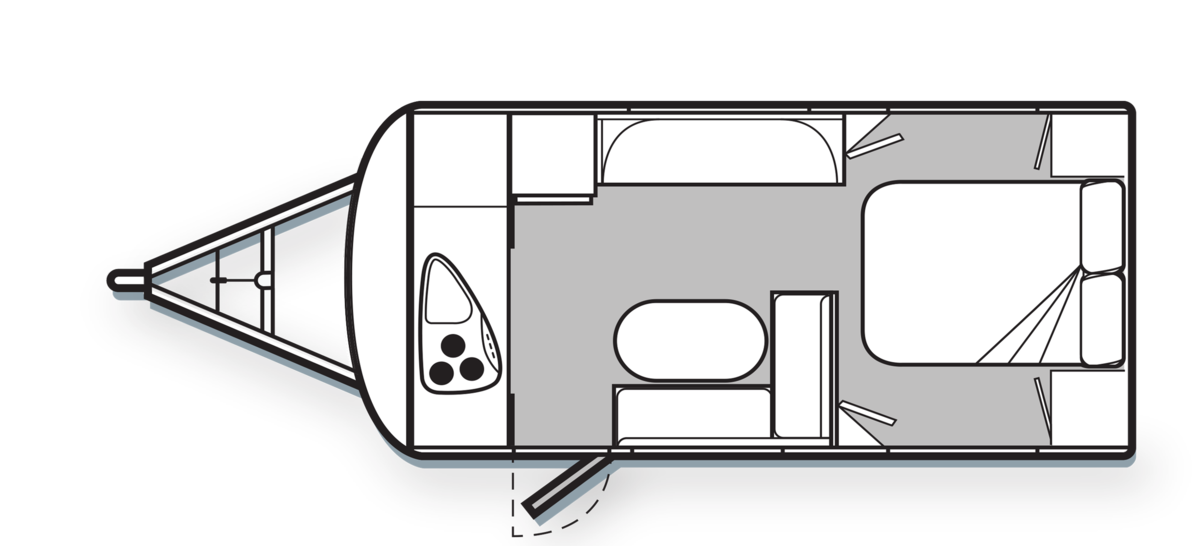 Avan Campers Caravans & Motorhomes Aspire 500 Series Pop Top floorplan 1 of 7
