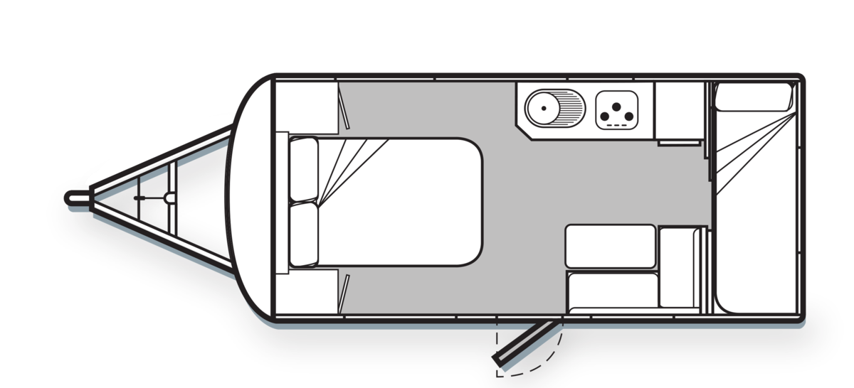 Avan Campers Caravans & Motorhomes Aspire 500 Series Pop Top floorplan 5 of 7