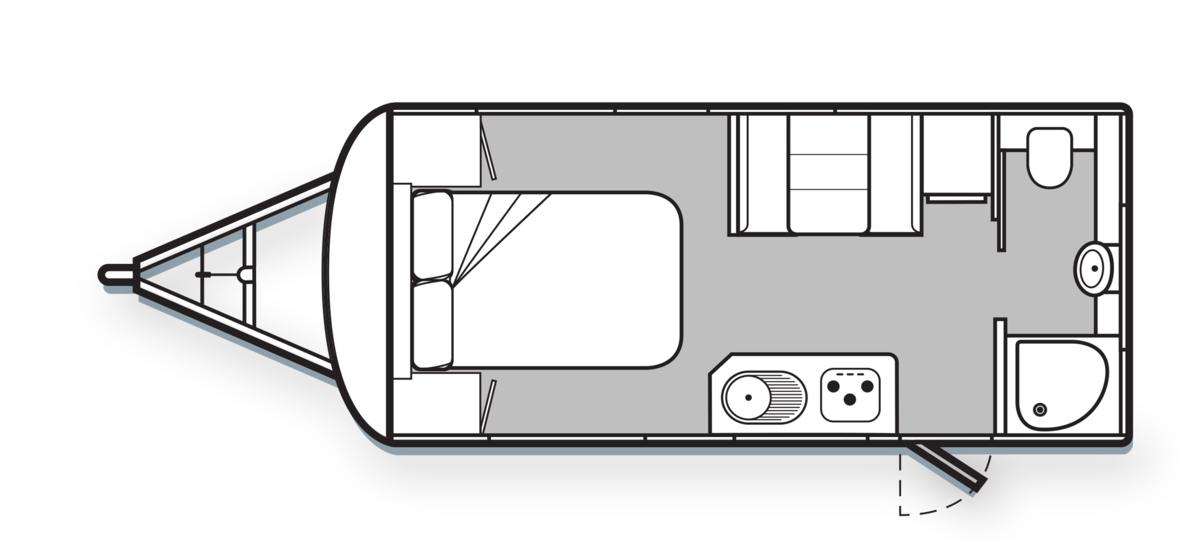 Avan Campers Caravans & Motorhomes Aspire 500 Series Pop Top floorplan 6 of 7