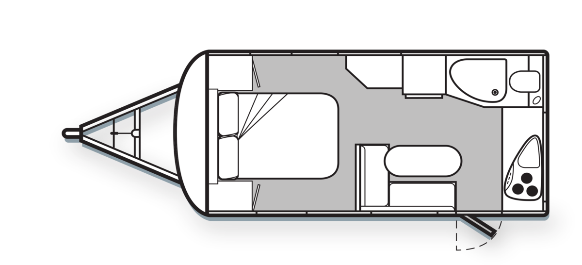 Avan Campers Caravans & Motorhomes Aspire 500 Series Pop Top floorplan 7 of 7