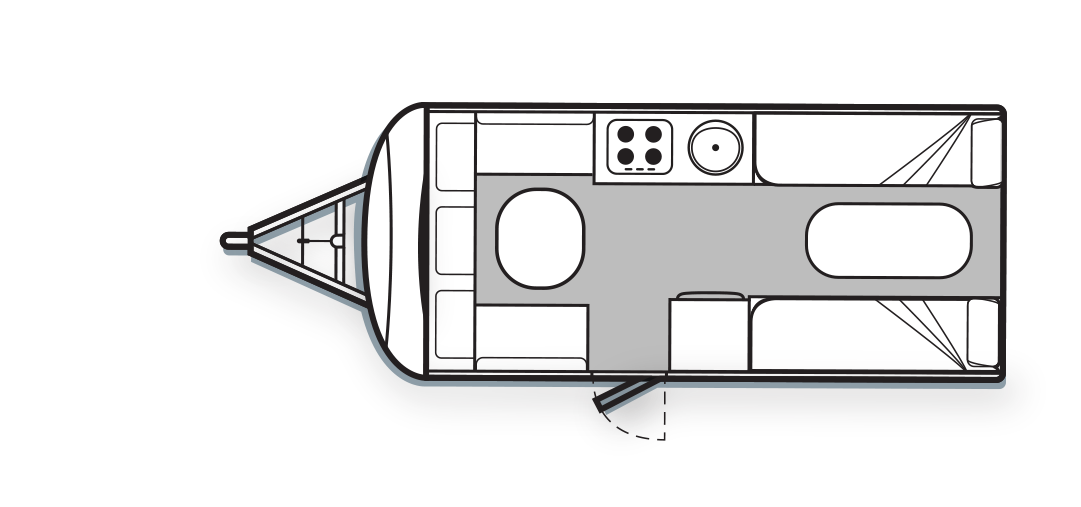 Avan Campers Caravans & Motorhomes Cruiser floorplan 1 of 7