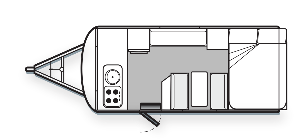 Avan Campers Caravans & Motorhomes Ray Pop Top floorplan 1 of 3