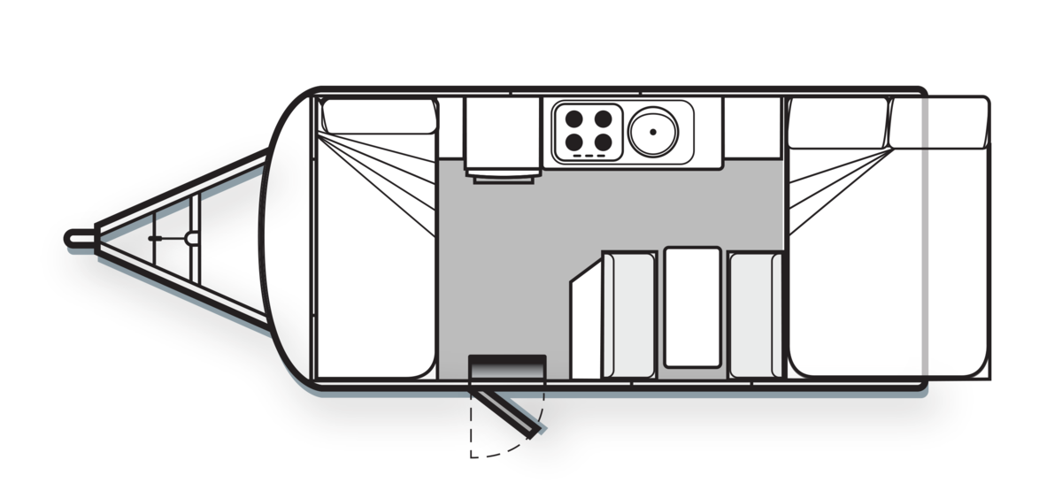 Avan Campers Caravans & Motorhomes Ray Pop Top floorplan 2 of 3