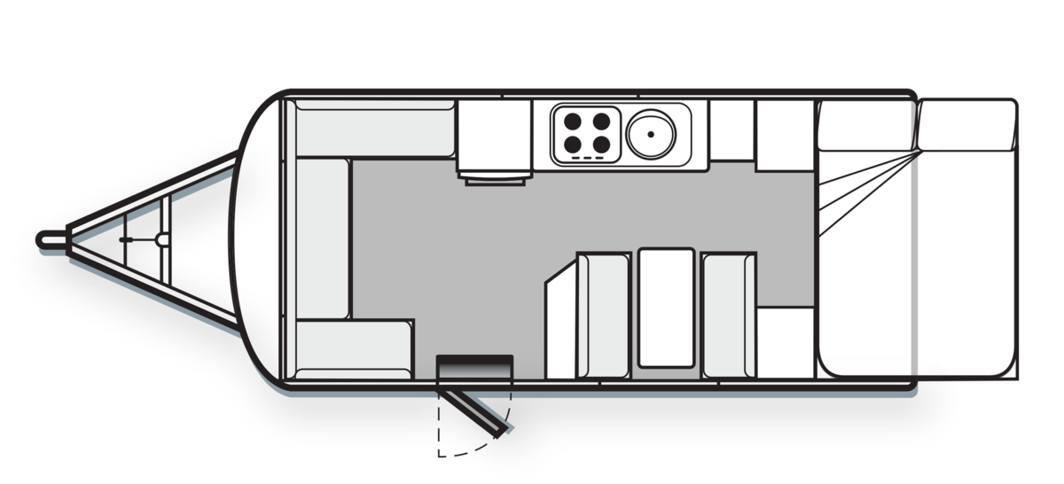 Avan Campers Caravans & Motorhomes Ray Pop Top floorplan 3 of 3