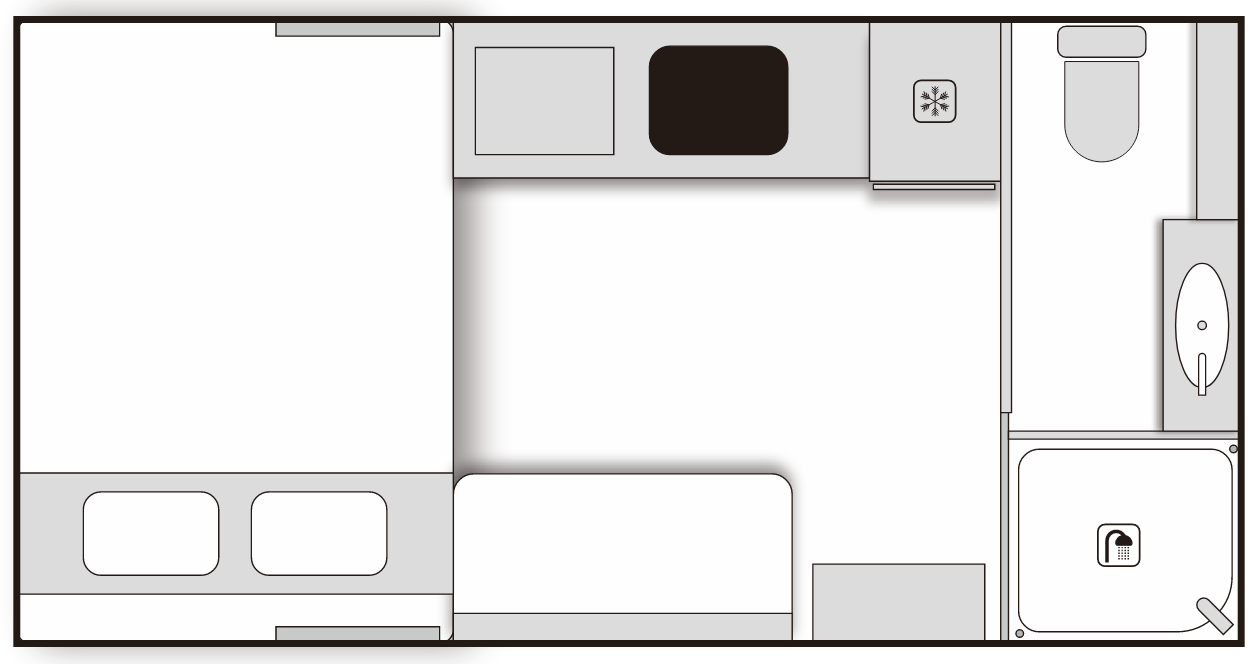 Century Caravans Venus 14 floorplan