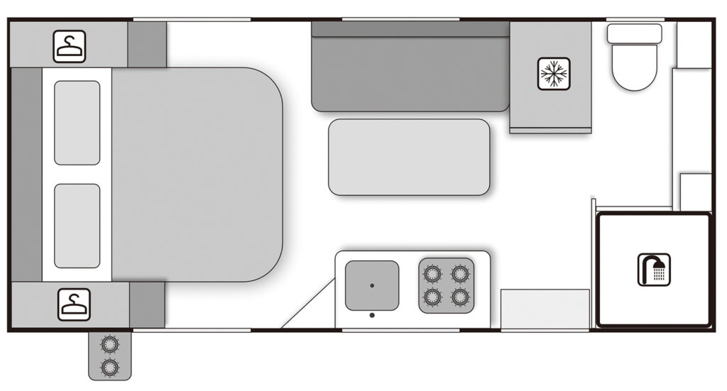 Century Caravans Venus 16 floorplan