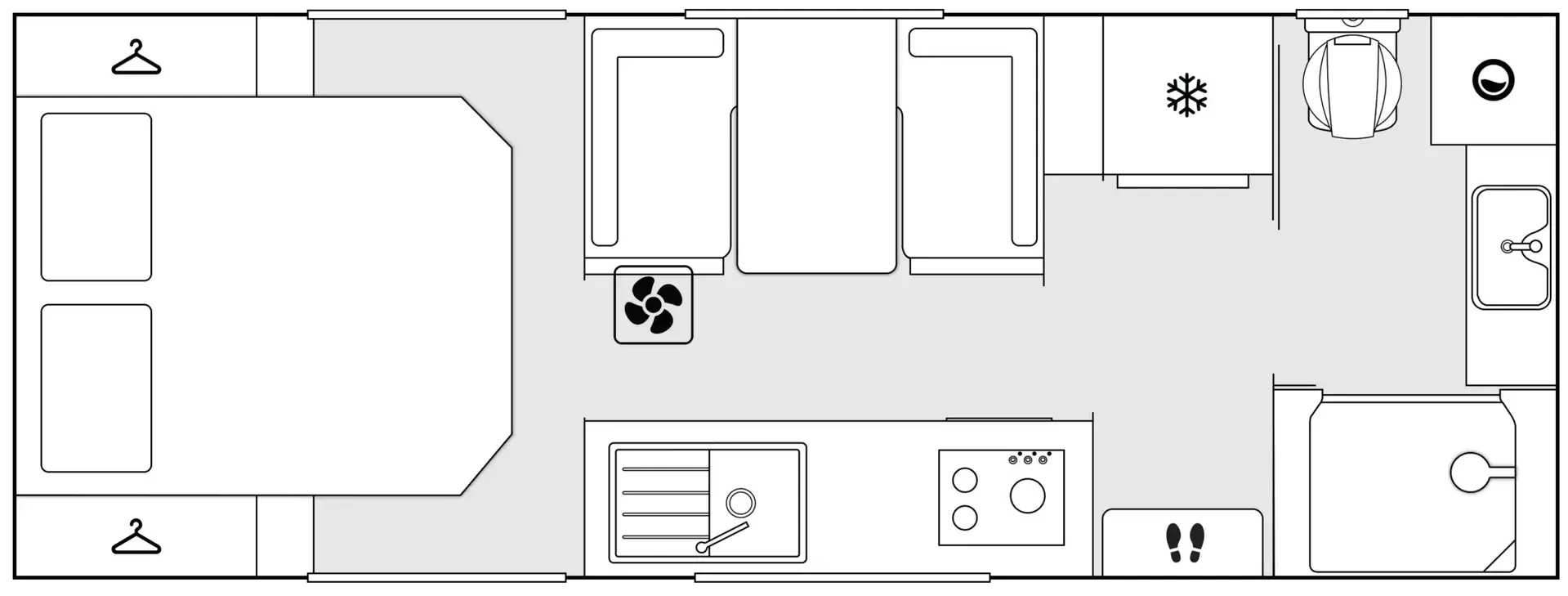 Crusader Caravans Excalibur floorplan 1 of 7