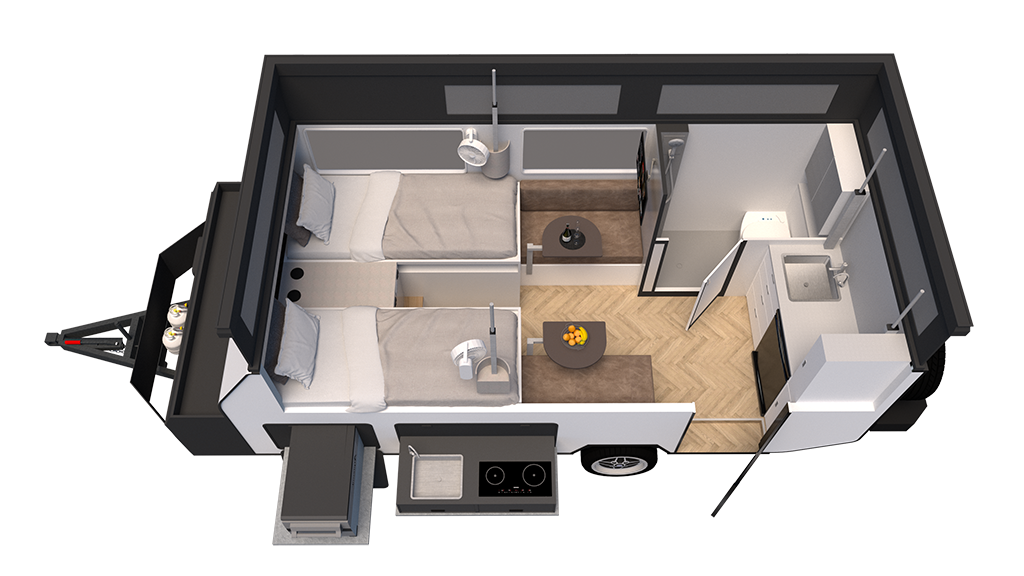 Cub Campers H16LE floorplan 2 of 3