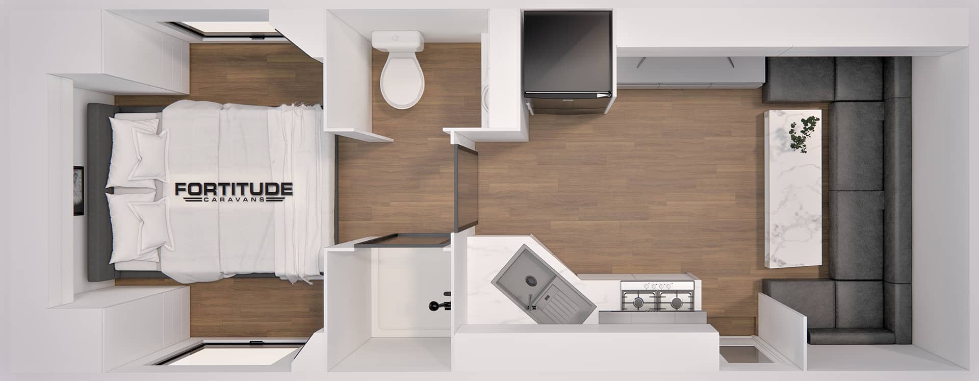 Fortitude Caravans Holiday floor plan 1 of 3