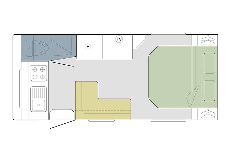 Goldstream RV Single Axle Caravan Series floorplan 2 of 6