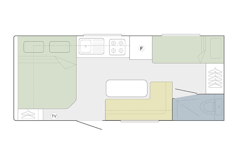 Goldstream RV Single Axle Caravan Series floorplan 6 of 6