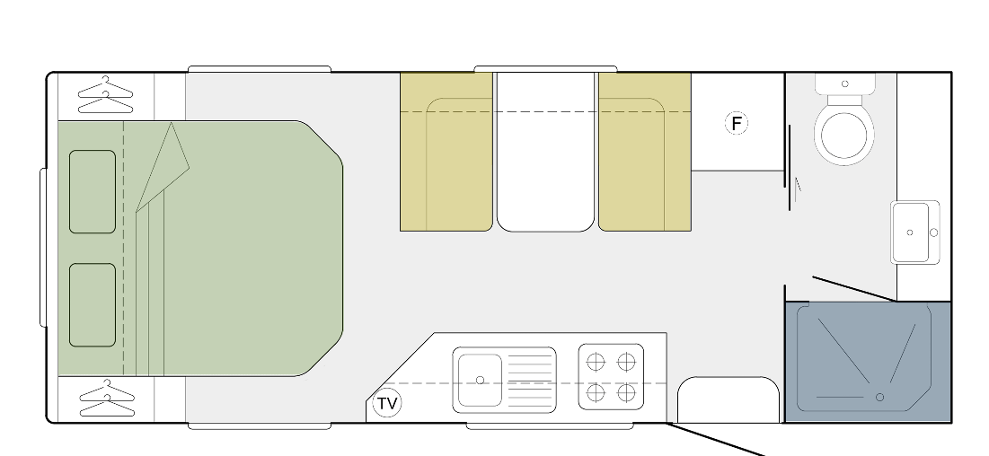 Goldstream RV Tandem Axle Caravan Series floorplan 1 of 6