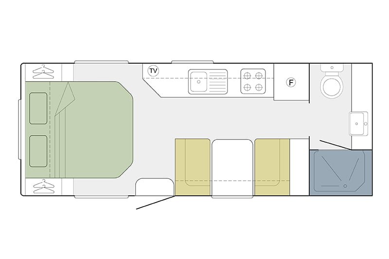 Goldstream RV Tandem Axle Caravan Series floorplan 2 of 6