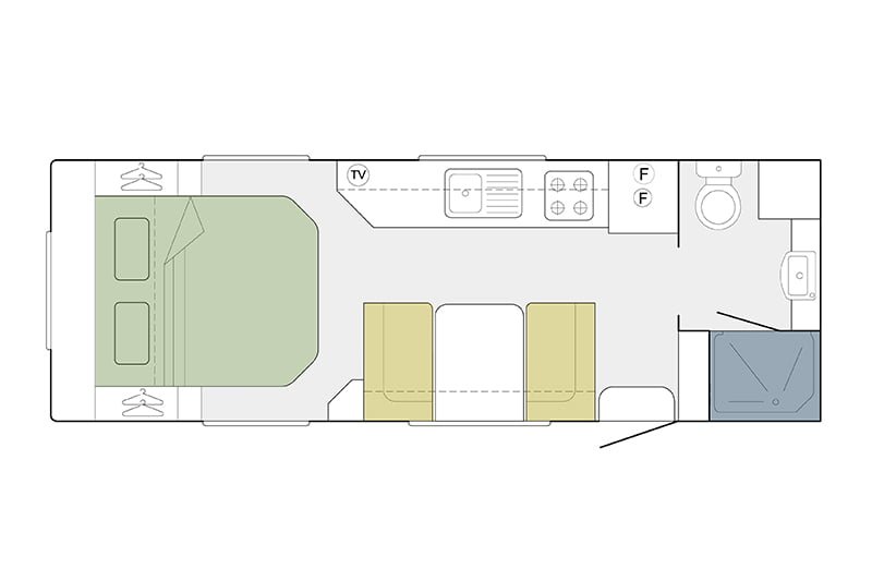 Goldstream RV Tandem Axle Caravan Series floorplan 4 of 6