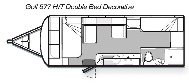 Golf Caravans 577 Tourer floor plan
