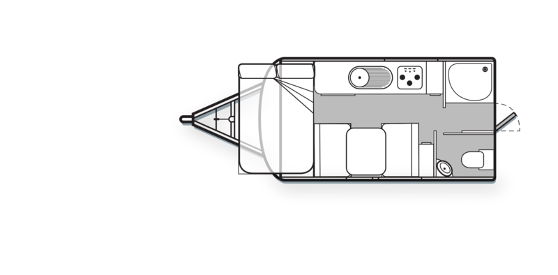 Golf Caravans Maxxi 390 PT floor plan