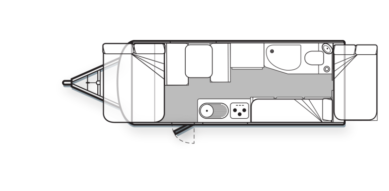 Golf Caravans Maxxi 531-2 PT floor plan