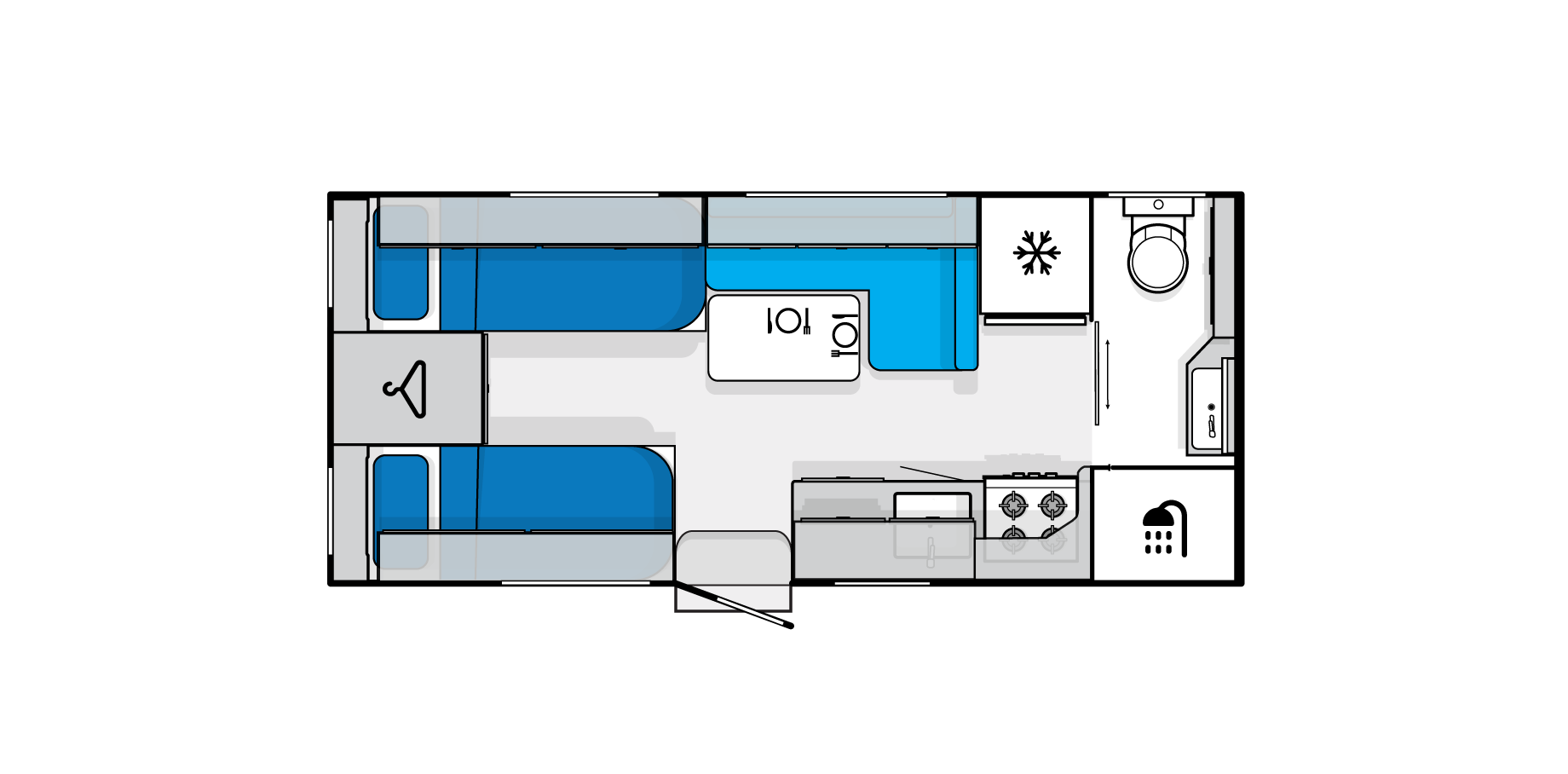 Jayco Australia Discovery Pop Top floor plan