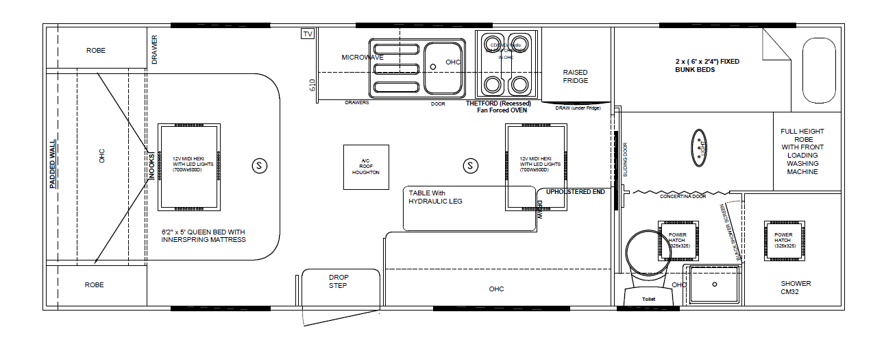 Majestic Caravans Knight SLE floorplan 2 of 4