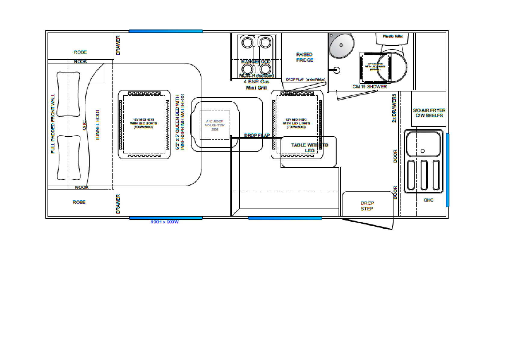Majestic Caravans Sierra floorplan 1 of 3