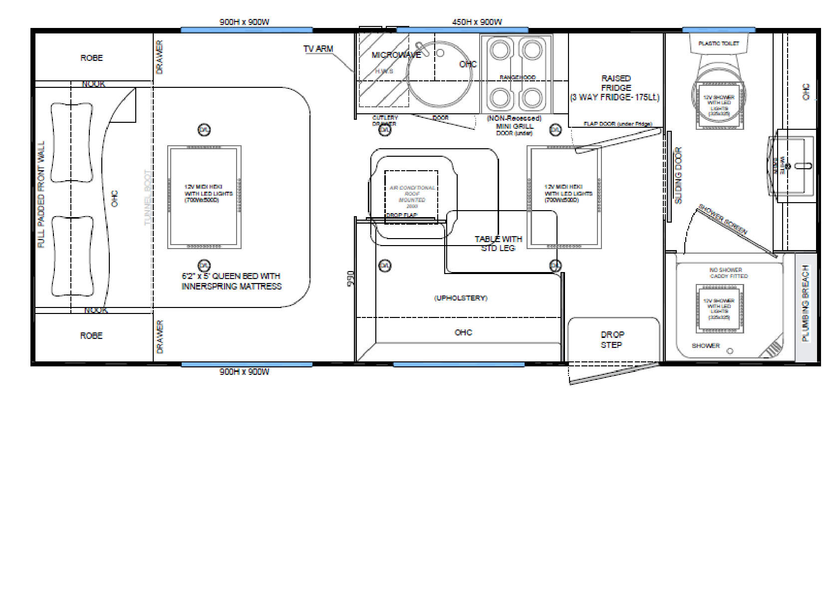 Majestic Caravans Sierra floorplan 2 of 3