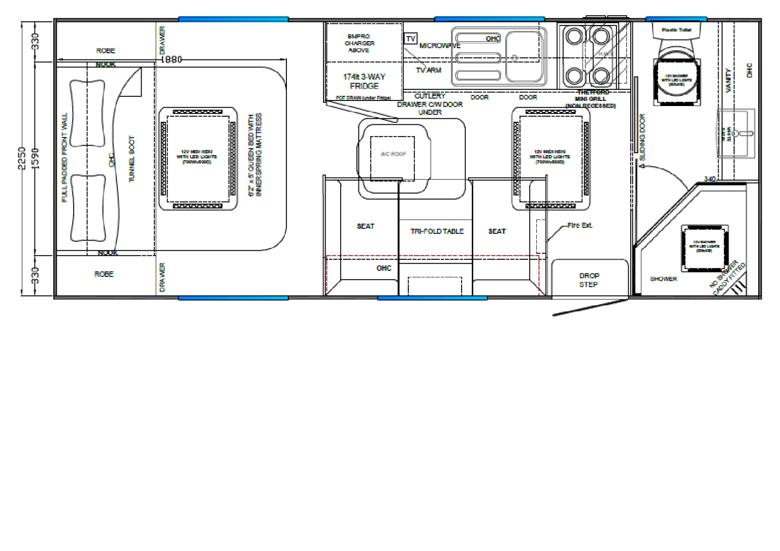 Majestic Caravans Sierra floorplan 3 of 3