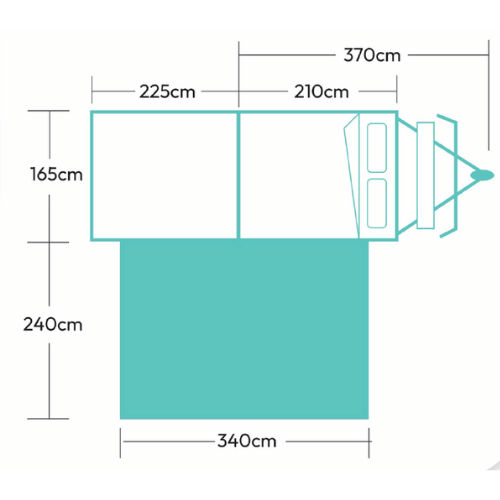 Marlin Campers Rear Fold floor plan