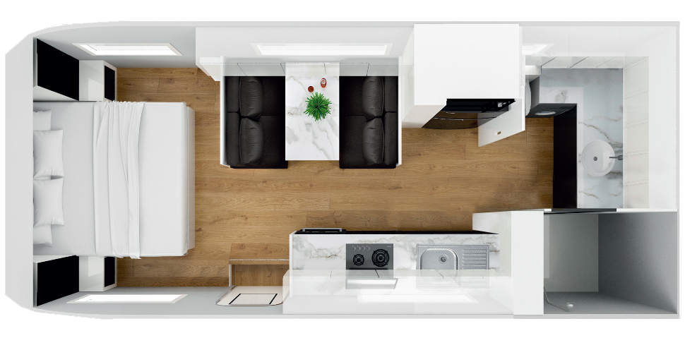 Masterpiece Caravans Optimum floorplan 13 of 23