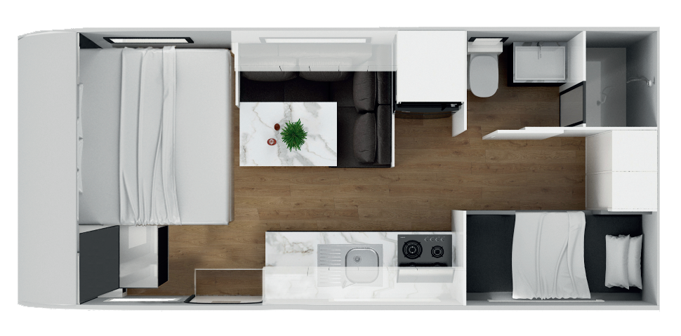 Masterpiece Caravans Optimum floorplan 17 of 23
