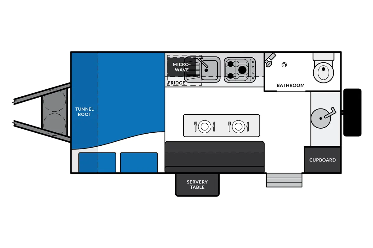 Market Direct Campers Forte SR14 floor plan 1 of 2