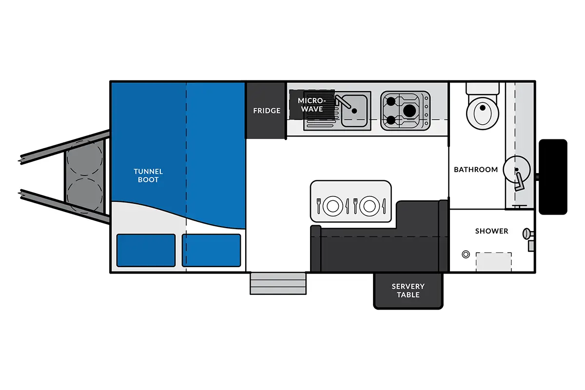 Market Direct Campers Forte SR16 East West floor plan 1 of 2