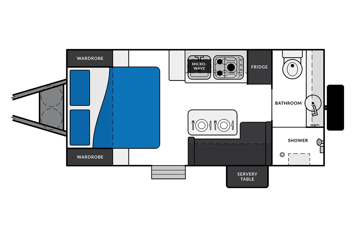 Market Direct Campers Forte SR16 Island floor plan 1 of 2