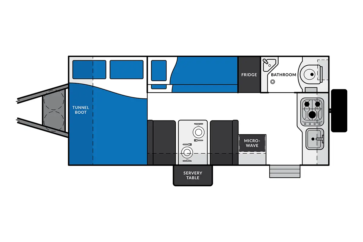 Market Direct Campers Forte SR17+ floor plan 1 of 2