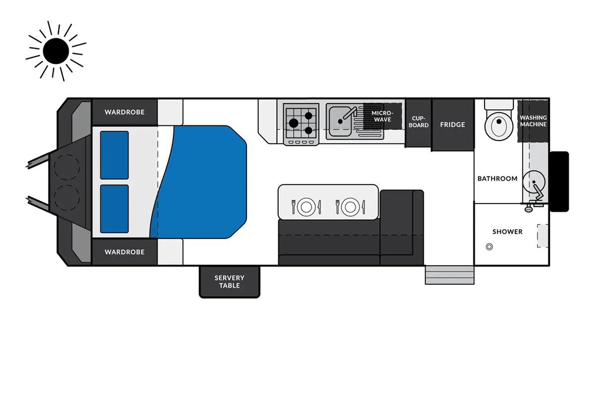 Market Direct Campers Forte SR19 S2 floor plan 1 of 2