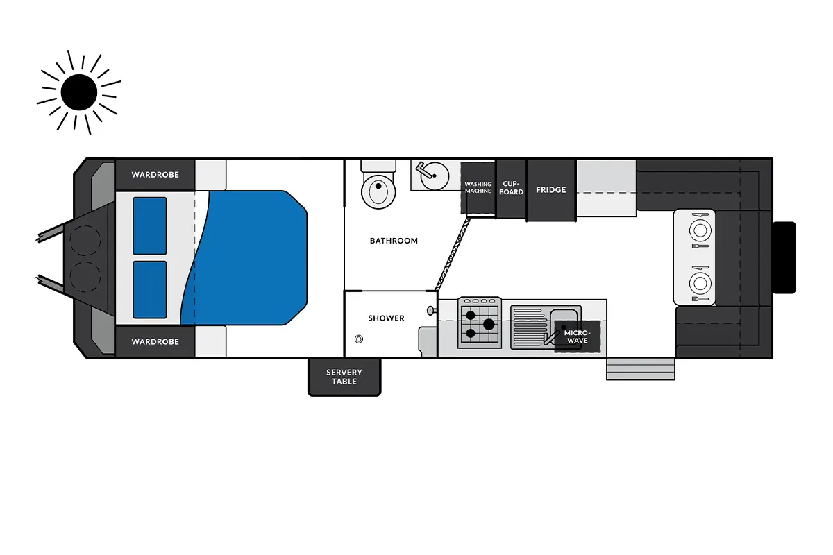 Market Direct Campers Forte SR22 Club S2 floor plan 1 of 2