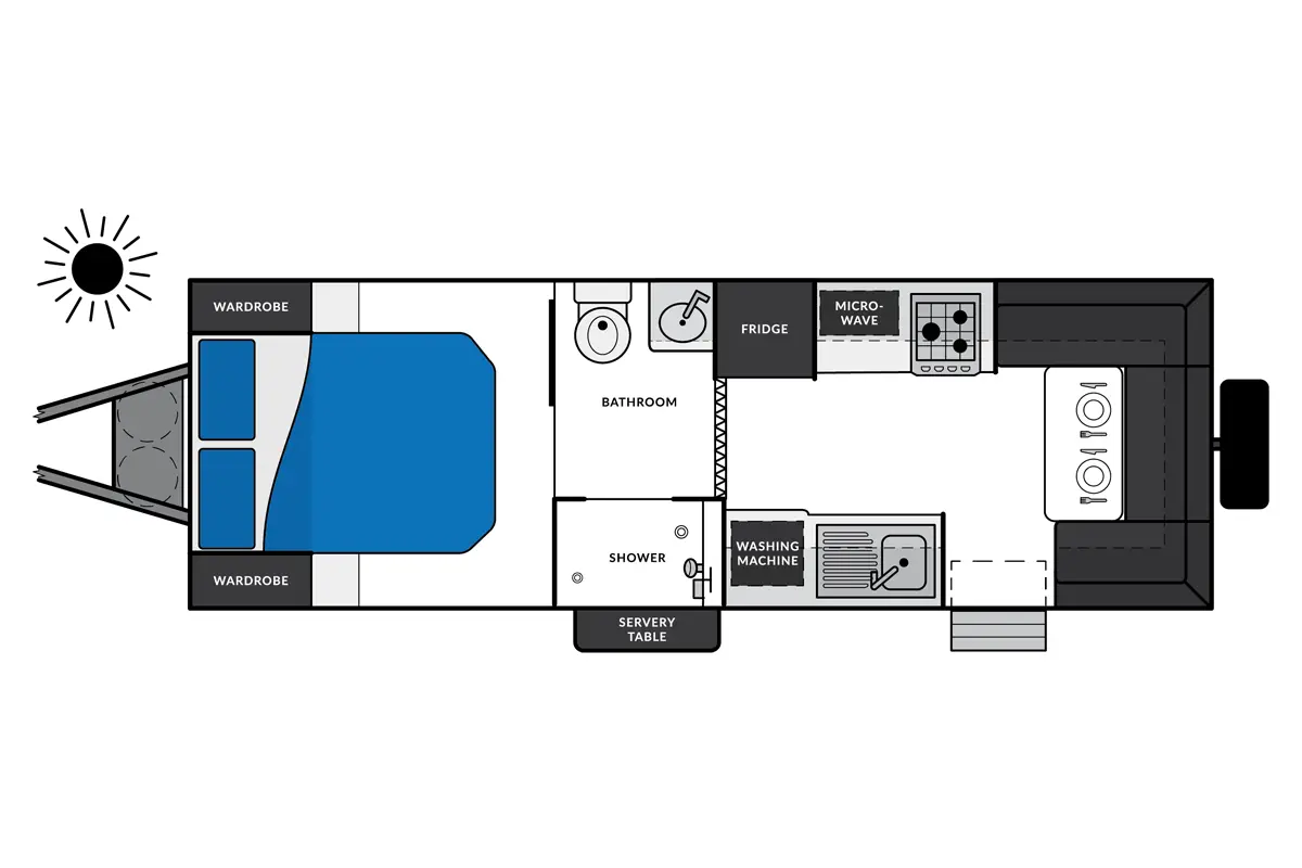 Market Direct Campers Forte SR22 Club floor plan 1 of 2