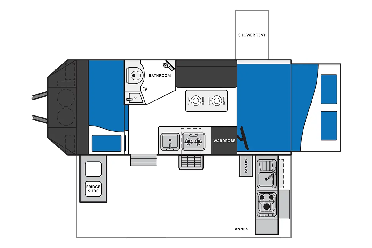 Market Direct Campers AUSRV XL15-4E MKIII floor plan 1 of 2