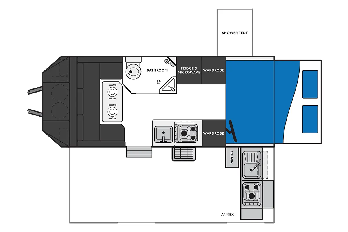 Market Direct Campers AUSRV XL15E MKIII floor plan 1 of 2