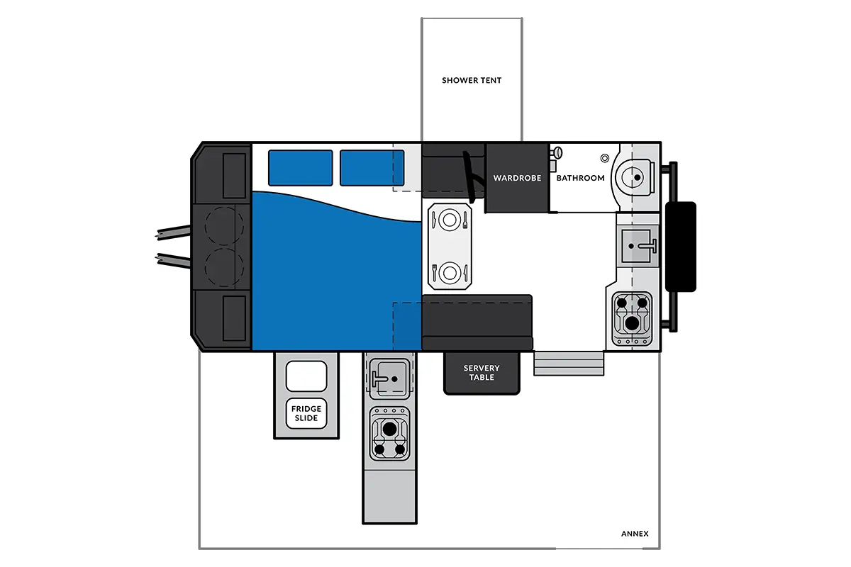 Market Direct Campers XT12HR MKII floor plan 1 of 2