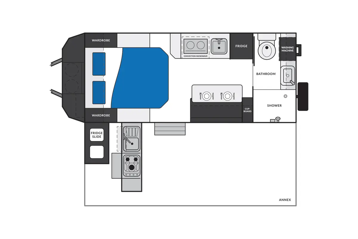 Market Direct Campers XT16 Island MK4 floor plan